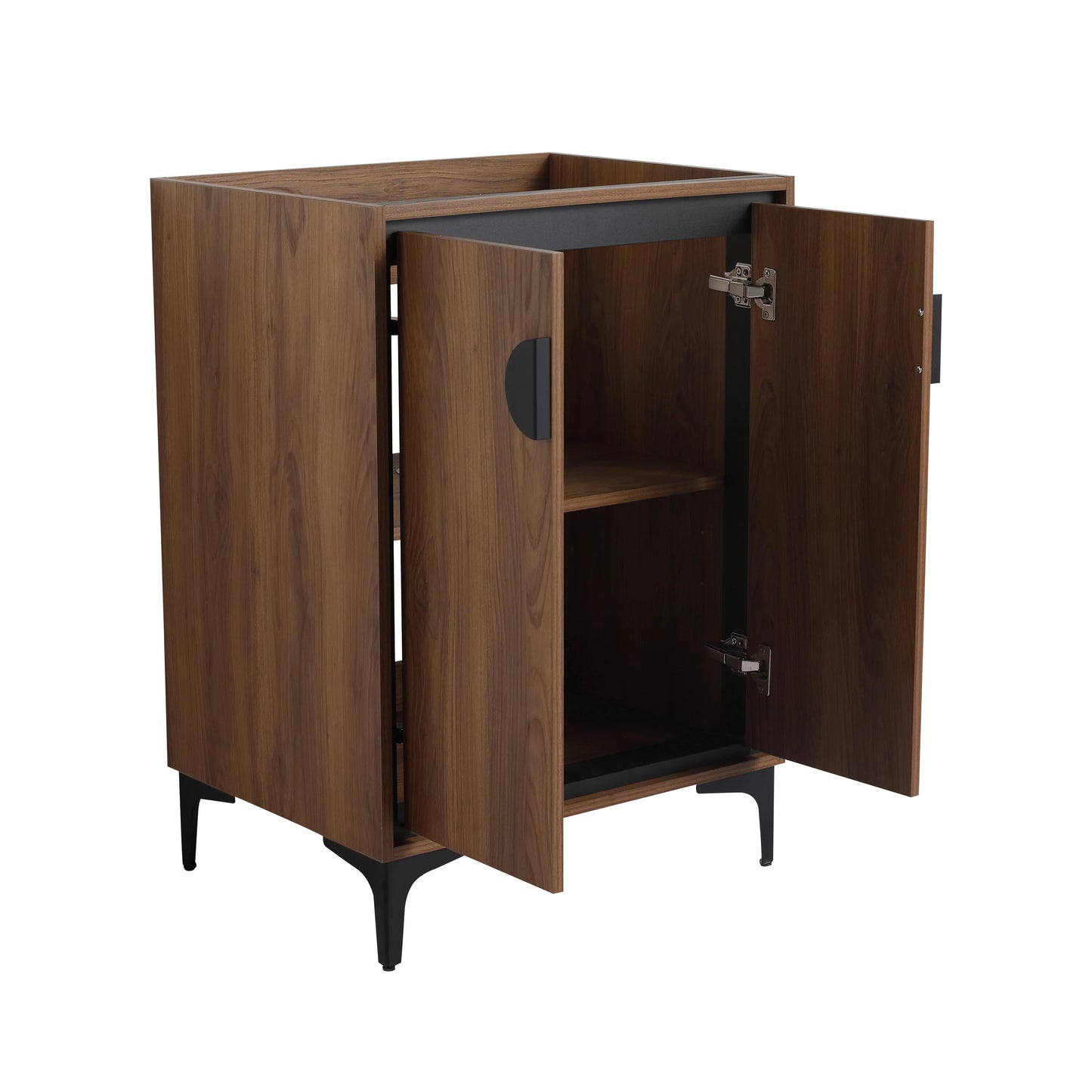 DUOSONG 24'' Bathroom Vanity Without Top Sink, Modern Bathroom Storage Cabinet With 2 Soft Closing Doors, Single Sink Bathroom Vanity Oak Engineered Wood Bath & Faucets Bathroom Vanities