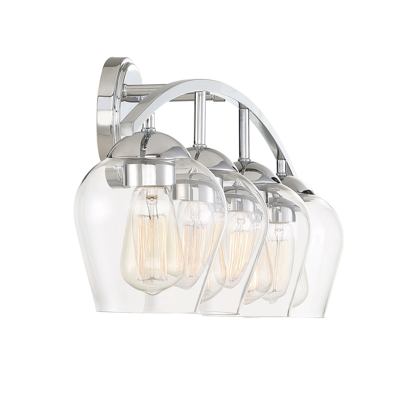Trade Winds Lighting 4-Light Bathroom Vanity Light In Brushed Nickel
