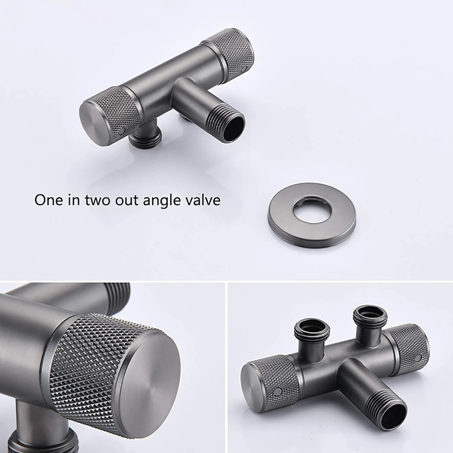 Handheld Bidet Sprayer for Toilet, Brass Portable Cloth Diaper Sprayer Set Single Cold Water Bathroom Bidet Sprayer Kit with PVC Shower Hose for Pet Bathing,Gray