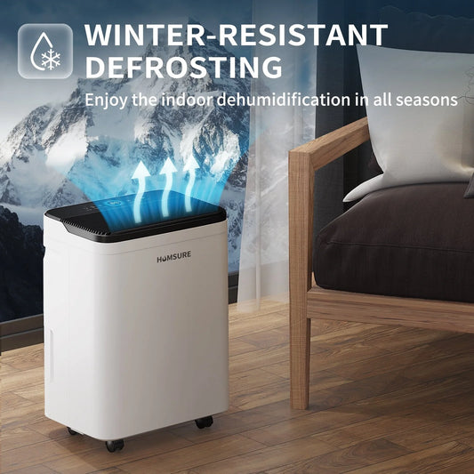 HUMSURE Dehumidifier 50 Pint Intelligent Humidity Control, 4,500 sq. ft. for Basements, Large Rooms, Bathrooms, Max Moisture Removal 70 Pints (95 "F, 95% RH)