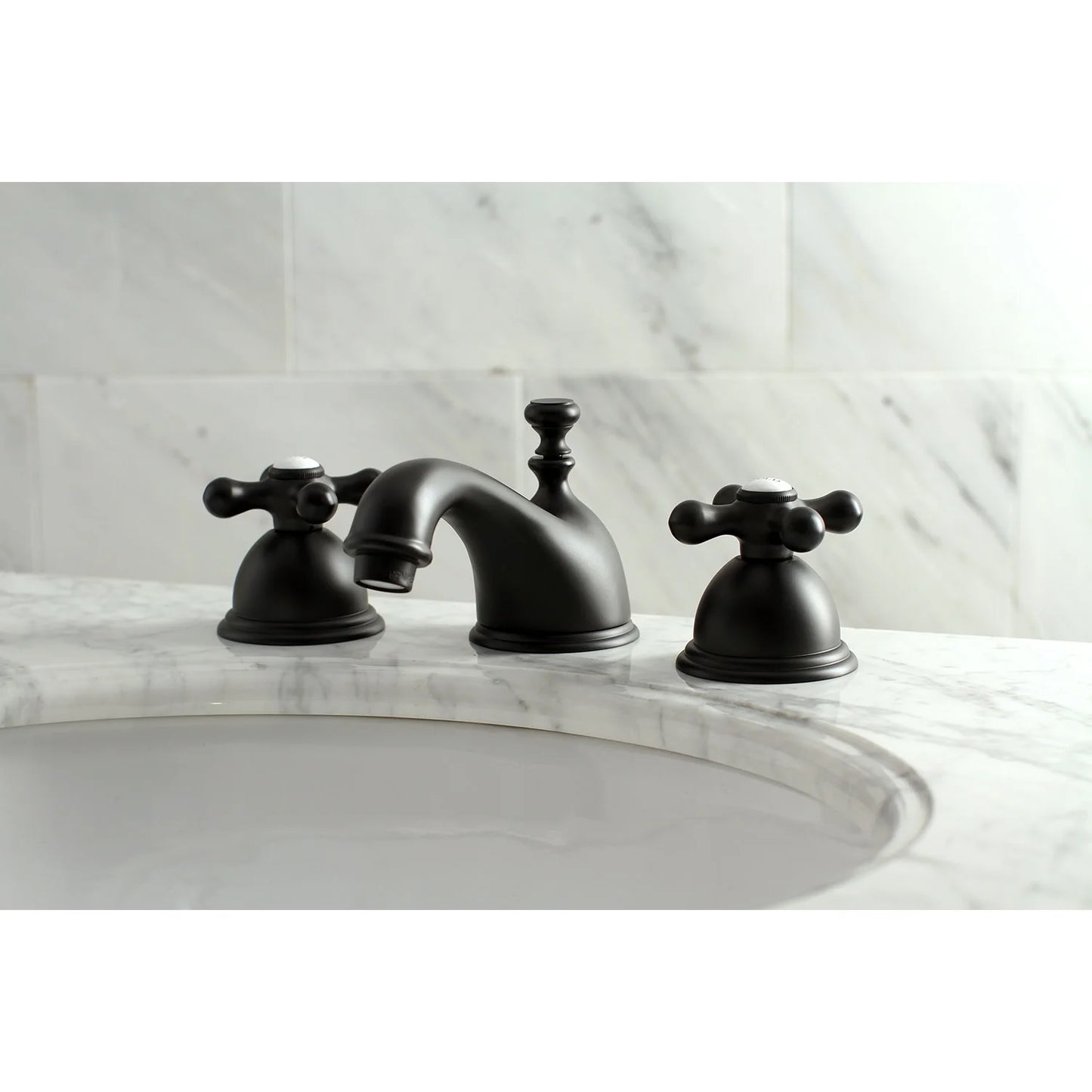Kingston Brass KS3967AX 8 in. Widespread Bathroom Faucet, Brushed Brass