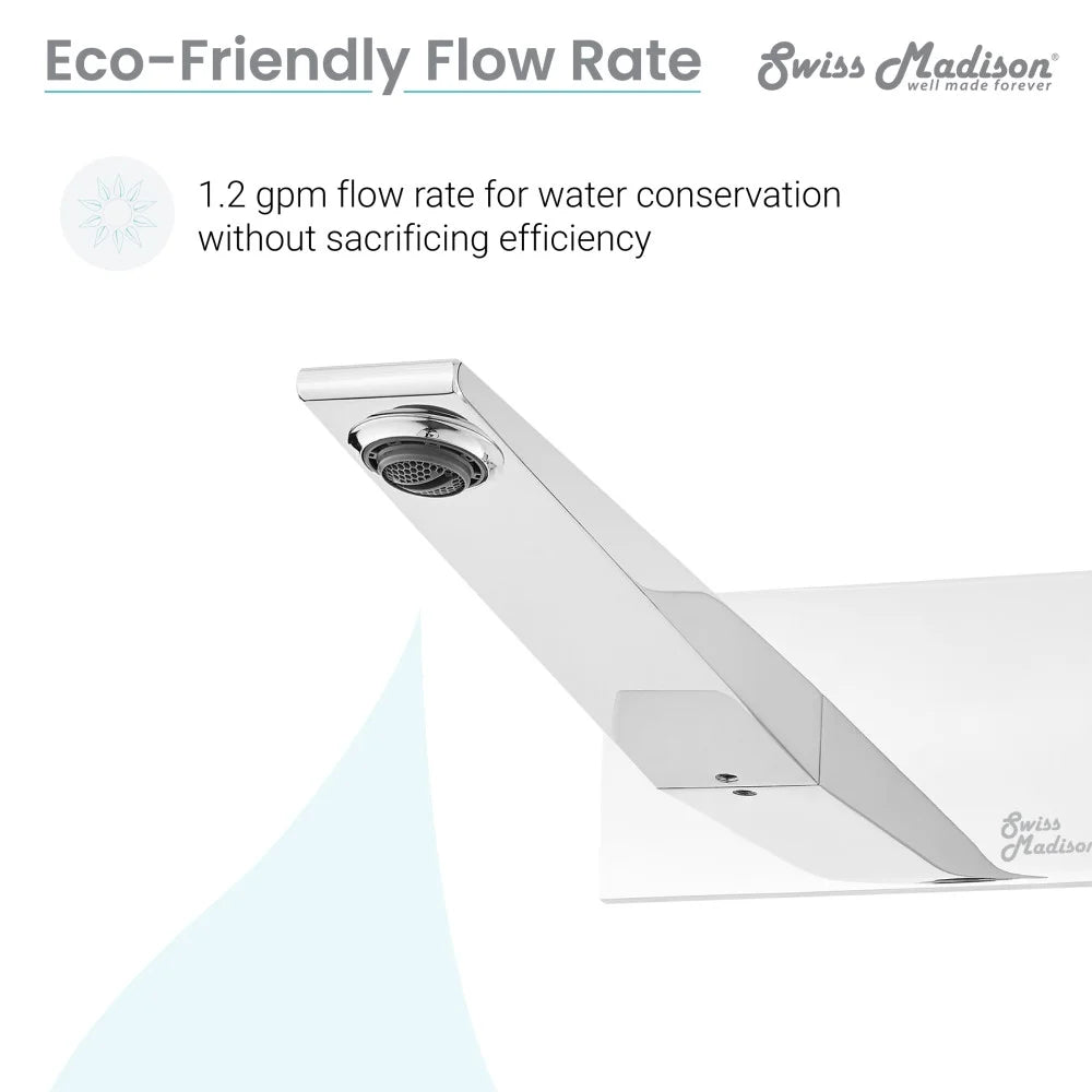 Voltaire Single-Handle, Wall-Mount, Bathroom Faucet in Chrome