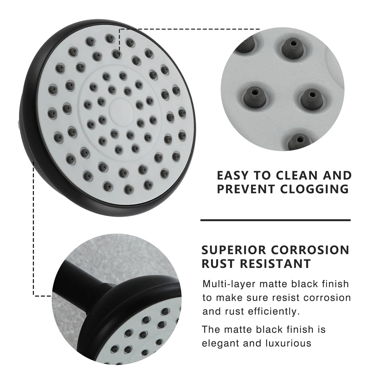 16 Inch Rain Shower Head,Square Ultra Thin 304 Stainless Steel High Pressure Shower Head,,Brushed Nickel Stainless Steel Bath Faucets Showers Shower Doors