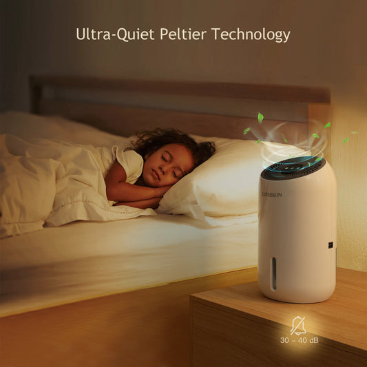 Dehumidifiers, Linskin 720 Sq. Ft. Dehumidifier for Home and Basement, 57oz(1700ml) Quiet Dehumidifiers with Drain Hose, 2 Working Modes, Auto Shut Off - Small Dehumidifier for Bathroom, Bedroom, RV