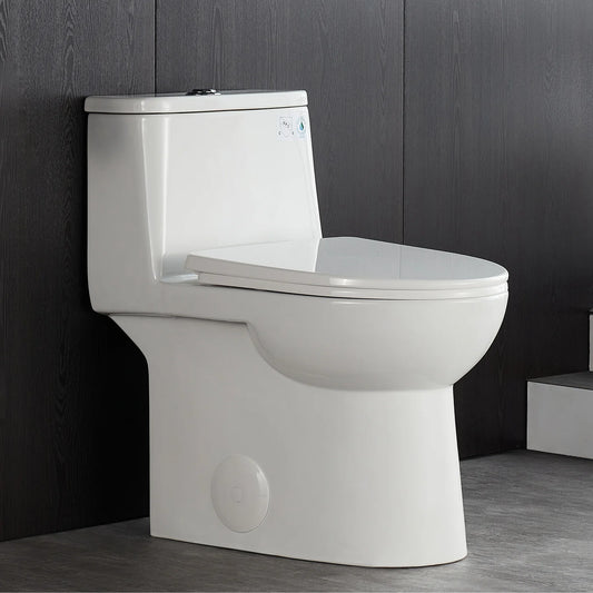 DeerValley Ursa DV-1F52677 Elongated One-Piece Toilet Ceramic 0.8/1.28 GPF Dual Flush Bathroom Toilets