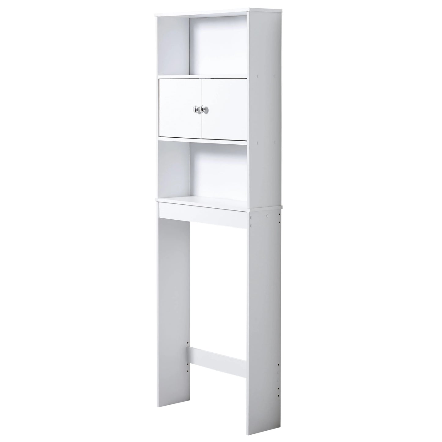 Sharemee 23in W Over the Toilet Space Saver Cabinet 3-Shelf Bathroom Storage, White
