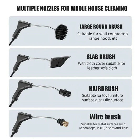 Momihoom Handheld Steam Cleaner, Portable High Pressure Steamer for Cleaning for Home Kitchen Bathroom, Pressurized Cleaning Machine for Car Detailing Grout Tile
