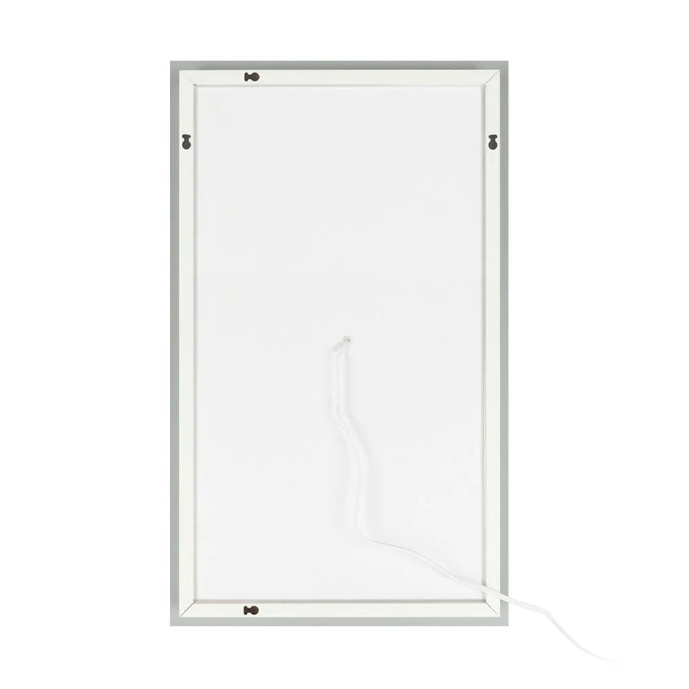 Ktaxon 28x20 inch LED Lighted Bathroom Mirror Silvered Wall Mounted Mirror with Touch Button,Anti Fog and IP67 Waterproof Square Mirror