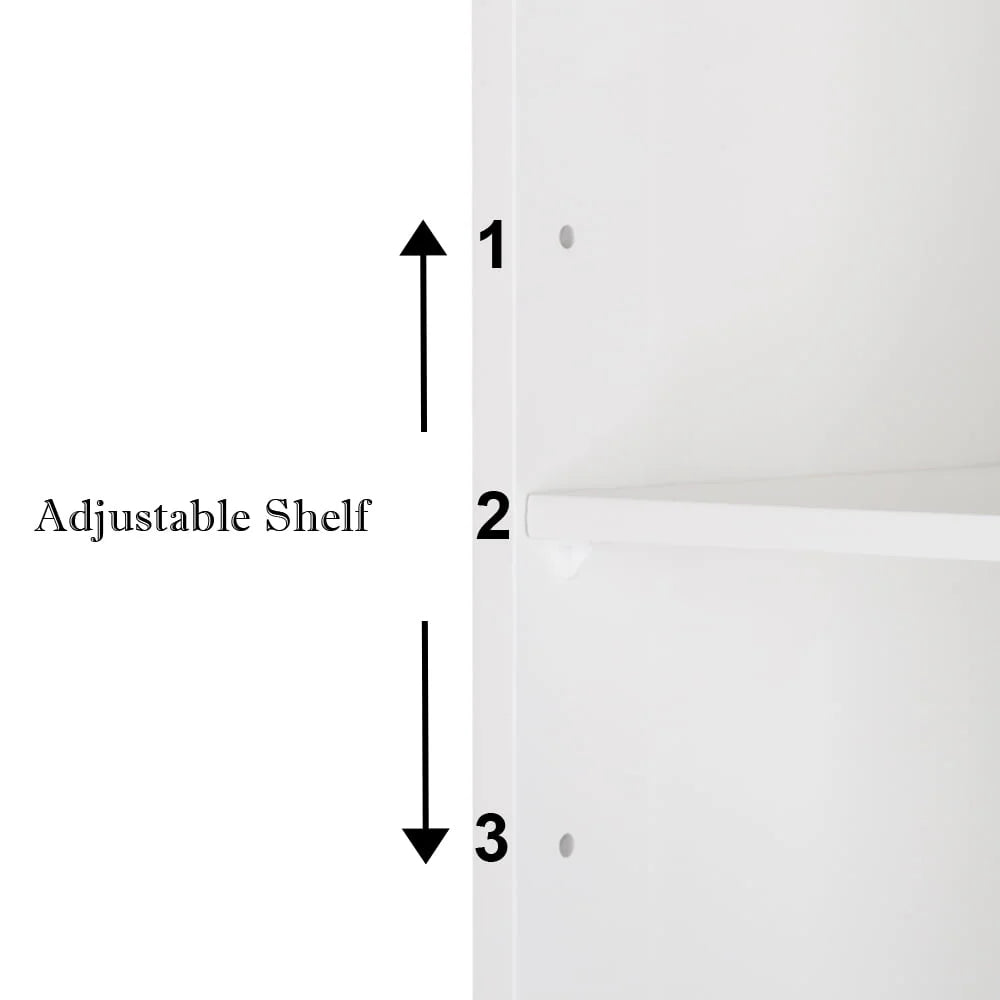VINGLI Small Medicine Cabinet with Mirror White Bathroom Wall Mount Cabinet MDF 3 Shelf Storage Organizer with Single Mirrored Door and 2 Adjustable Shelves
