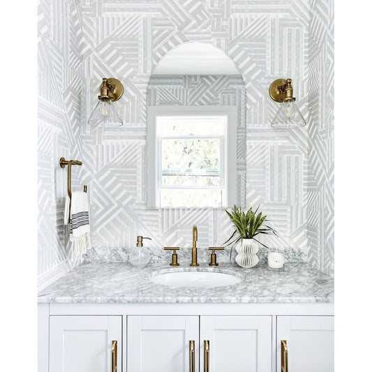 Decor Wonderland Rita Arch Modern Frameless Bathroom Vanity Mirror 39.5" W x 31.5" T