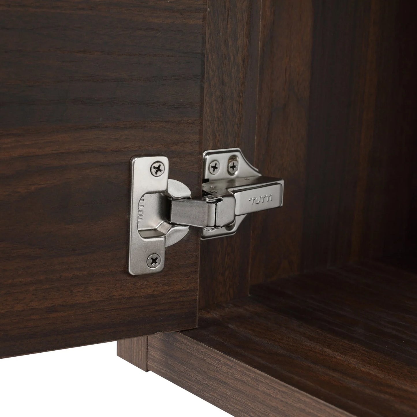Bathroom Vanity with Sink, Bathroom Vanity with Float Mounting Design, 24 Inch Bathroom Sink Cabinet with Soft Close Doors for Bathroom, California Walnut