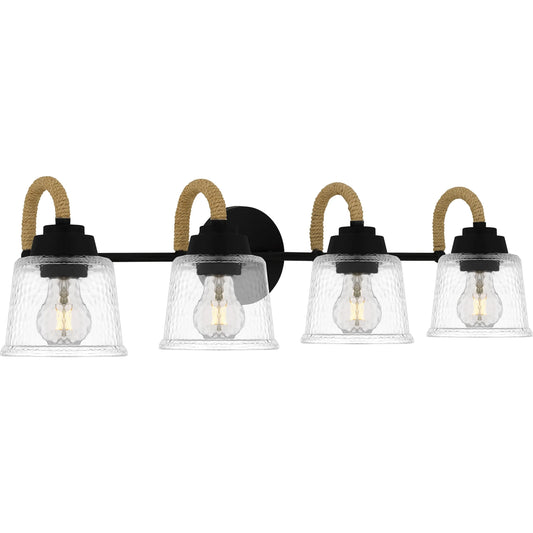 SEB8631MBK-Quoizel Lighting-Seabreeze - 4 Light Bath Vanity In Coastal Style-8.25 Inches Tall and 31 Inches Wide
