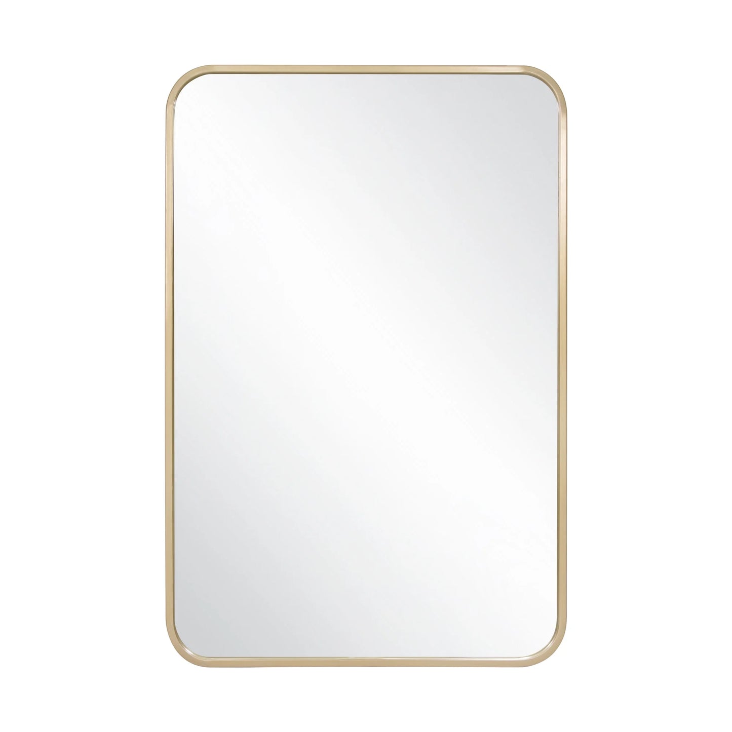 Isla Rectangle Wall Accent Mirror, 30" H x 20" L, Modern Metal Framed, Living Room, Bedroom, Bathroom Vanity Mirror, Gold �?Design House, 596510-GLD