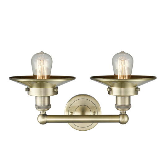 Innovations Lighting Railroad - 2 Light 17" Bath Vanity Light Antique Brass