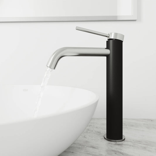 VIGO Lexington Single Handle Single-Hole Bathroom Vessel Faucet in Brushed Nickel