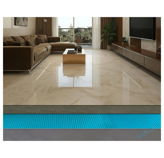 Uncoupling Waterproofing Membrane Roll, 108 Sq Ft (3.3 Ft x 32.8 Ft), 1/8'' Anti-Fracture Mat, Crack Isolation Flooring Underlayment for Bathroom Floor Tile, Subfloor