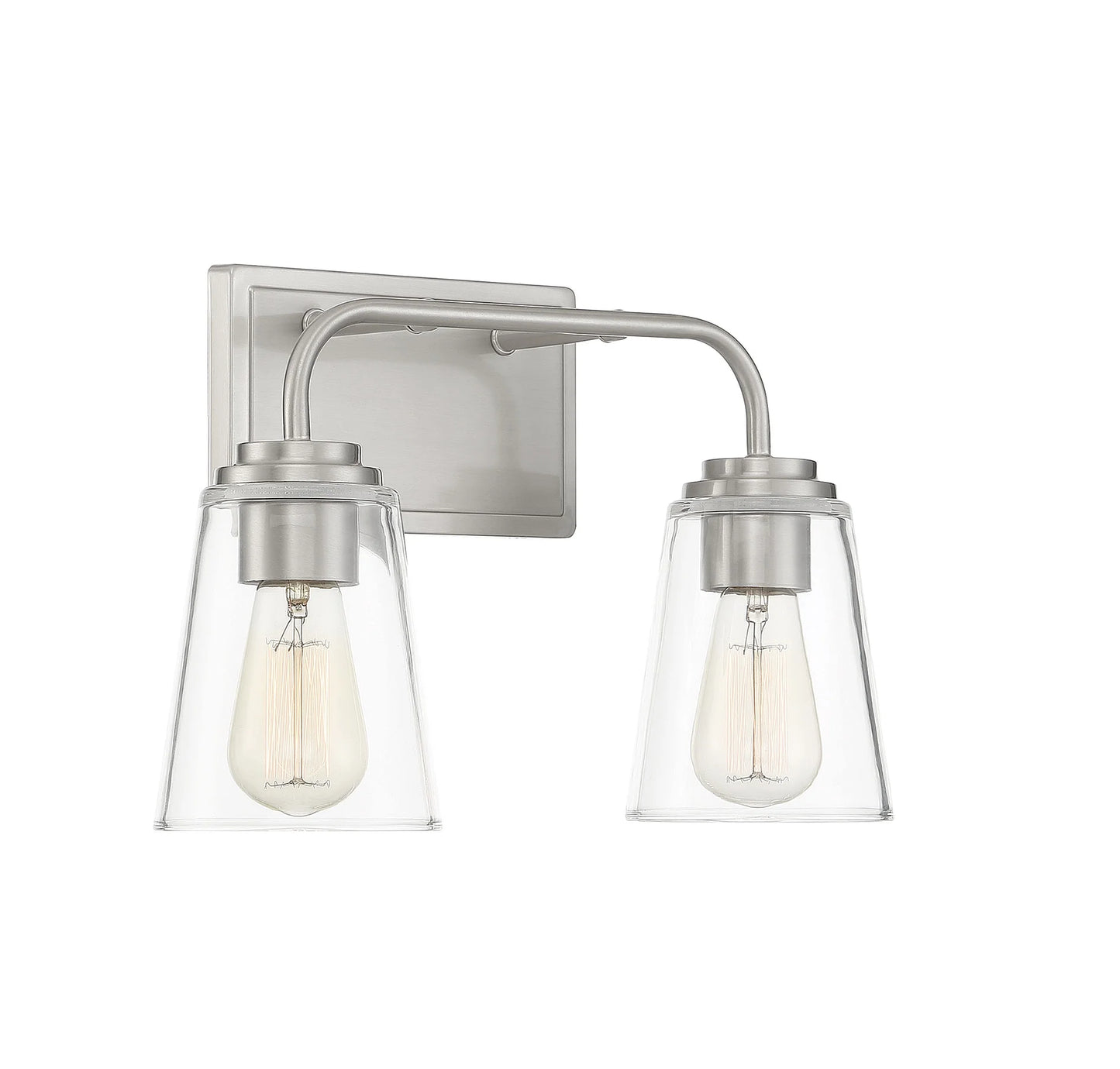 Trade Winds Lighting 2-Light Bathroom Vanity Light In Natural Brass
