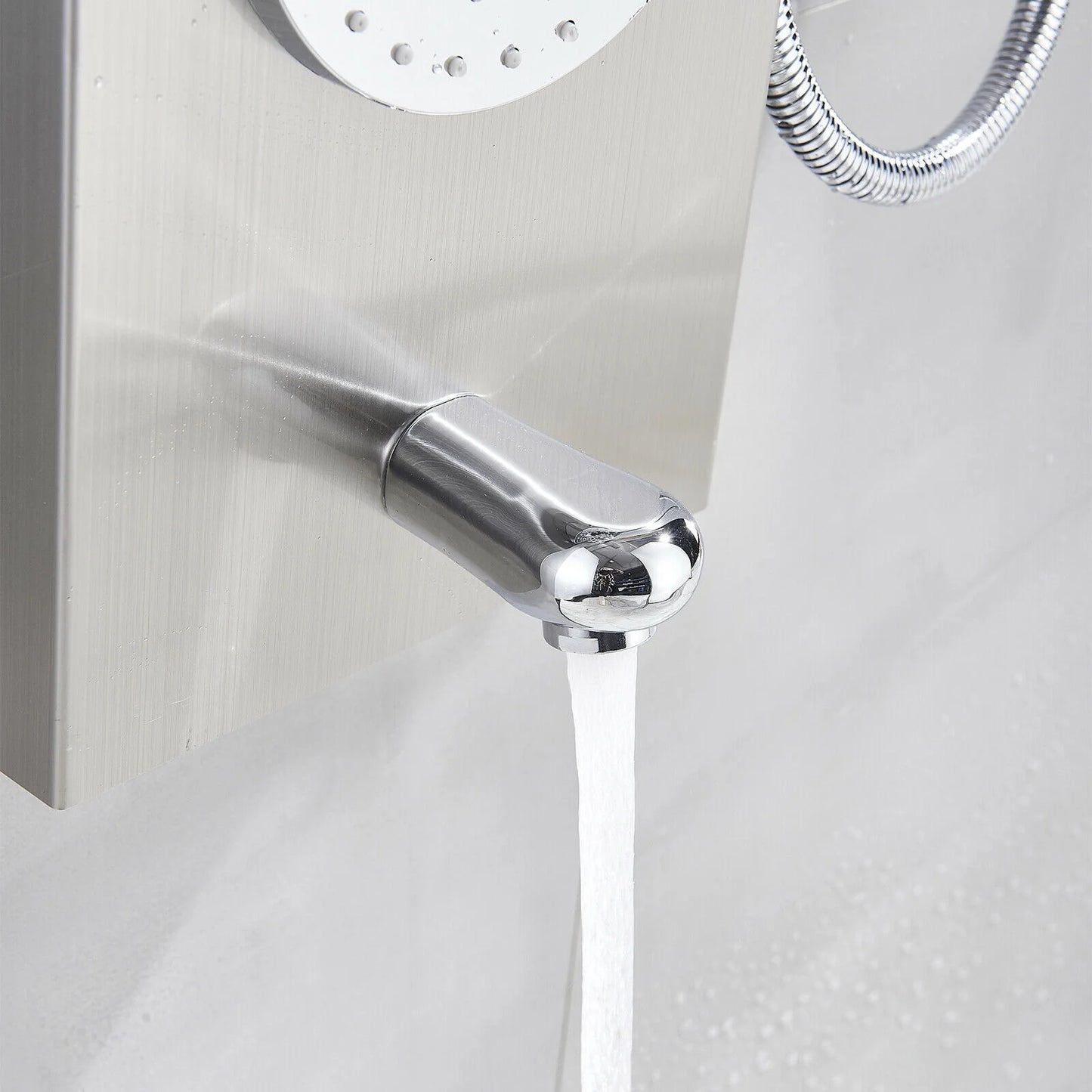 Bathroom Senlesen Stainless Steel LED Shower Panel Tower Faucet Set System Massage Body Jet