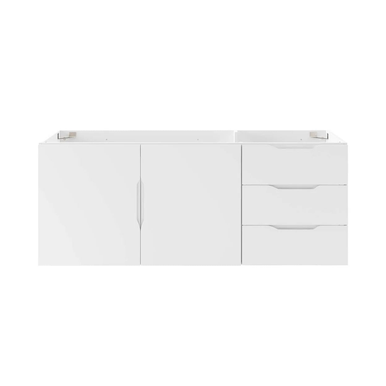 Vitality 48" Double or Single Sink Compatible (Not Included) Bathroom Vanity Cabinet in White