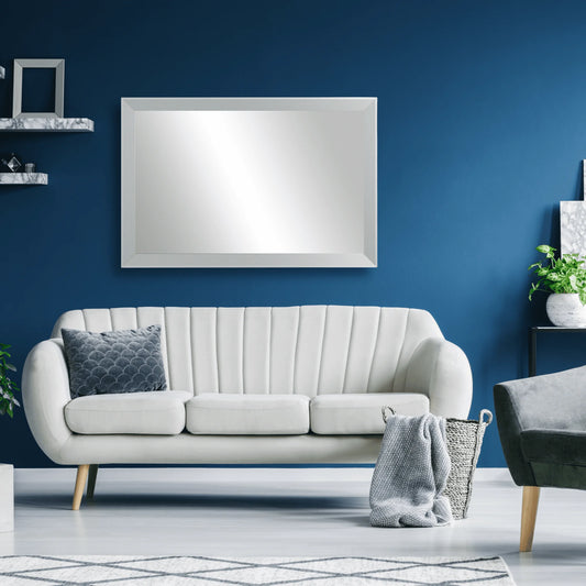 Frame My Mirror Framed Wall Mirror - Chrome 20" x 24" Mirror - Ideal for Bathroom, Wall Decor, Bedroom and Livingroom - Moisture Resistant with Safety Backing - LaRue Design