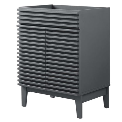 Vanity Cabinet (Sink not included), Black, Wood, Mid Century Hotel Bedroom Bathroom, Modern Contemporary HB33433