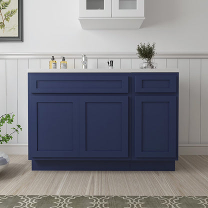 51 in. W x 21 in. D x 32.5 in. H Bath Vanity Cabinet without Top in Silver