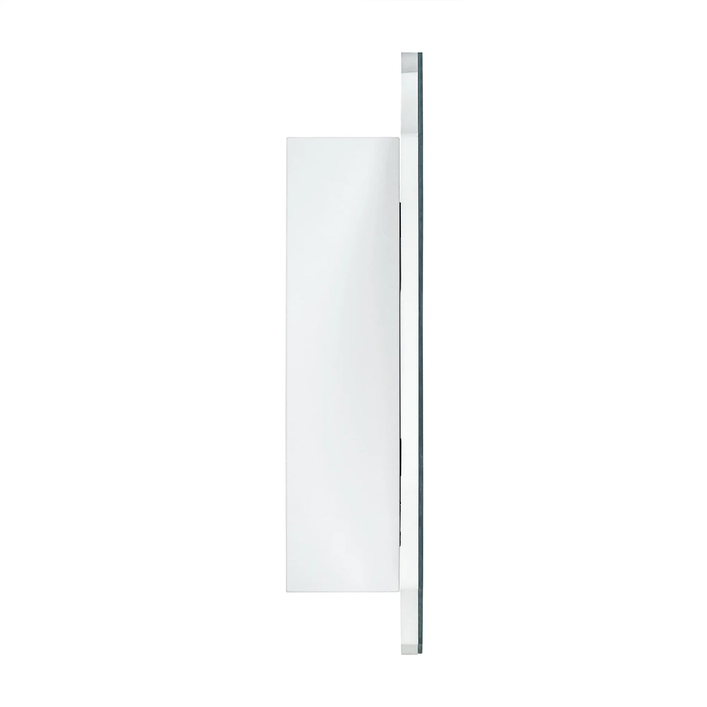 Frameless Irregular Medicine Cabinet with Beveled Mirror Bathroom Medicine Cabinet Mirror with Storage for Bathroom, 19'' H x 24'' W
