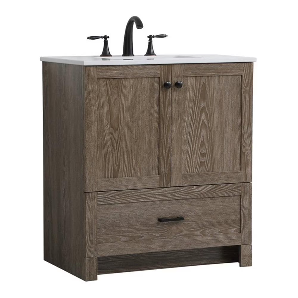 30 inch Single Bathroom Vanity in Natural oak