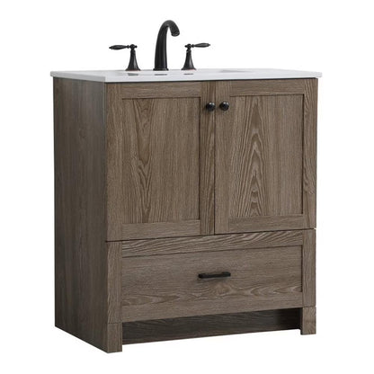 30 inch Single Bathroom Vanity in Natural oak