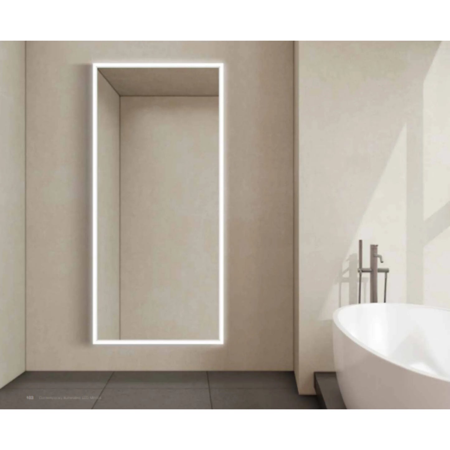 Modern Mirrors Astral Lighted Bathroom Vanity Mirror, Wall Mirror with Dimmable Daylight LED Lighting