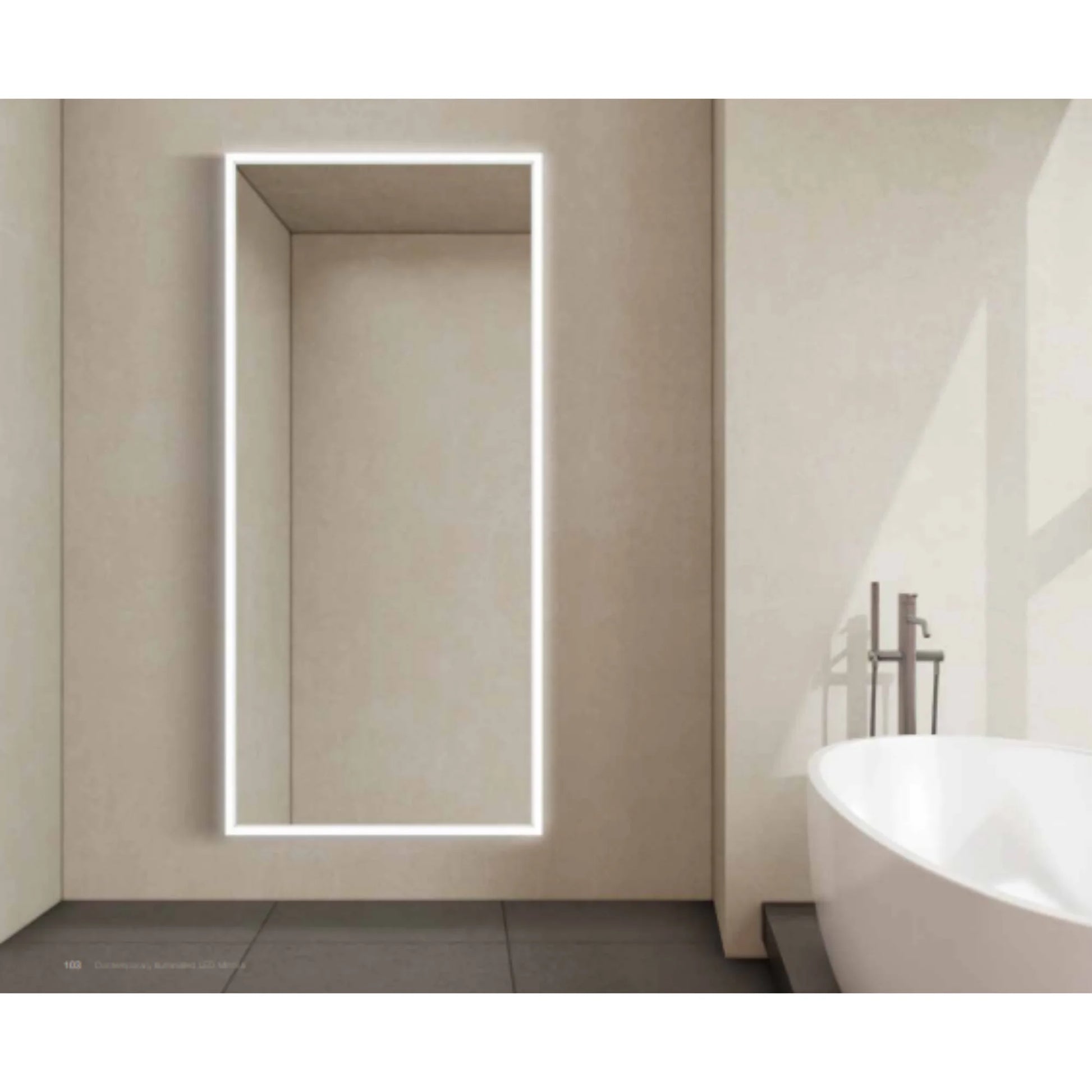 Modern Mirrors Astral Lighted Bathroom Vanity Mirror, Wall Mirror with Dimmable Daylight LED Lighting