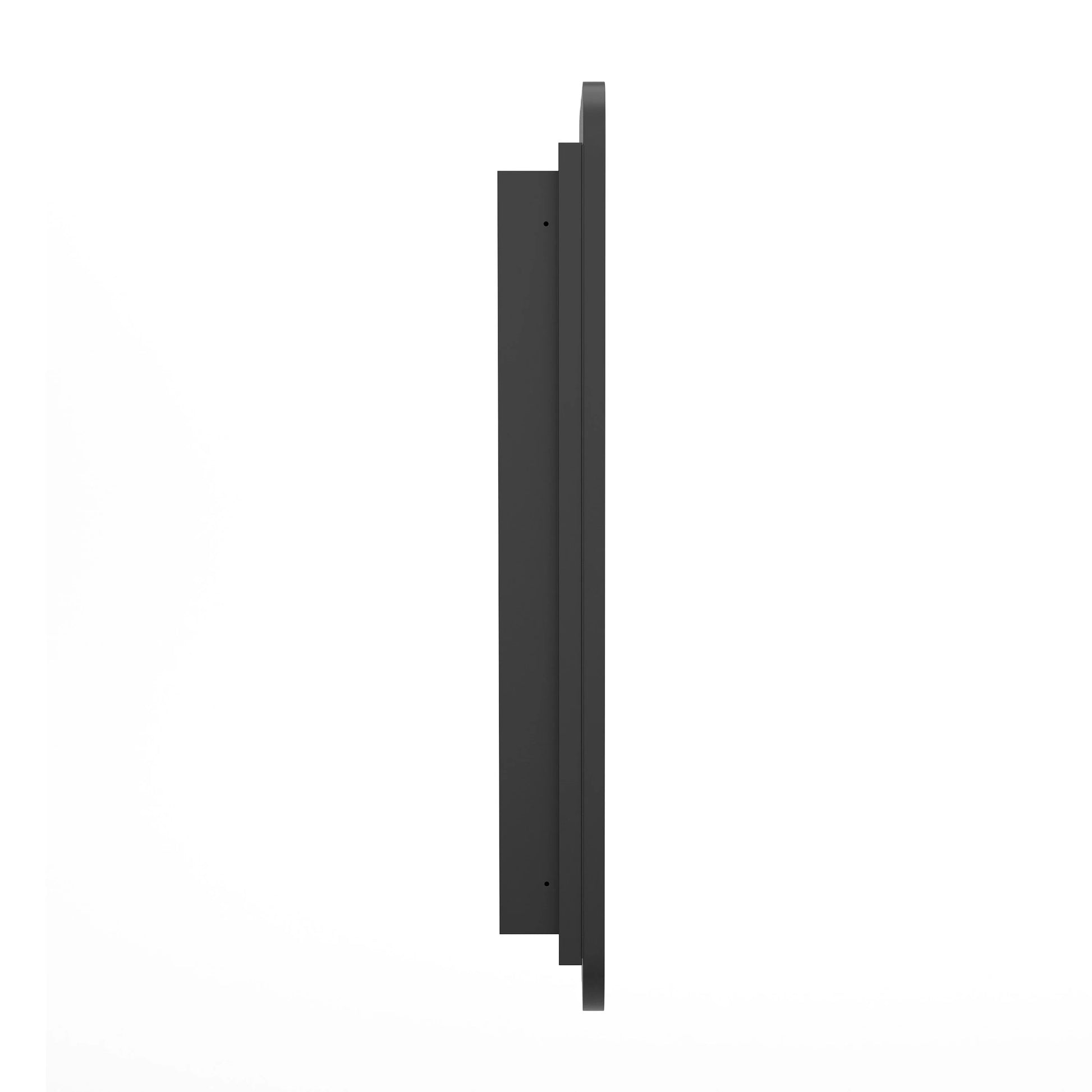 BizChair 24" x 30" Recessed Bathroom Medicine Cabinet with Rounded Beveled Mirror and Reversible Metal Frame in Black