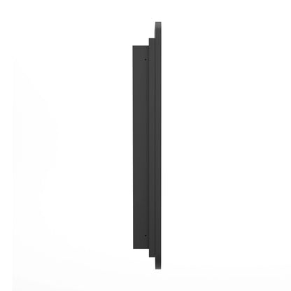 BizChair 24" x 30" Recessed Bathroom Medicine Cabinet with Rounded Beveled Mirror and Reversible Metal Frame in Black