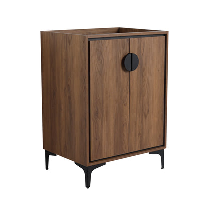 DUOSONG 24'' Bathroom Vanity Without Top Sink, Modern Bathroom Storage Cabinet With 2 Soft Closing Doors, Single Sink Bathroom Vanity Oak Engineered Wood Bath & Faucets Bathroom Vanities