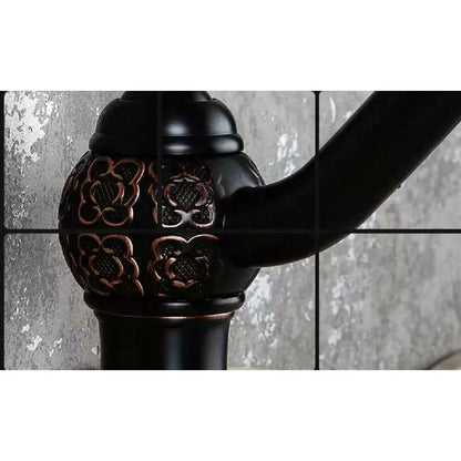 SimplyCopper 13" Clayborne Oil Rubbed Bronze Bathroom Faucet with Copper Design - 13' X 11" X 7"