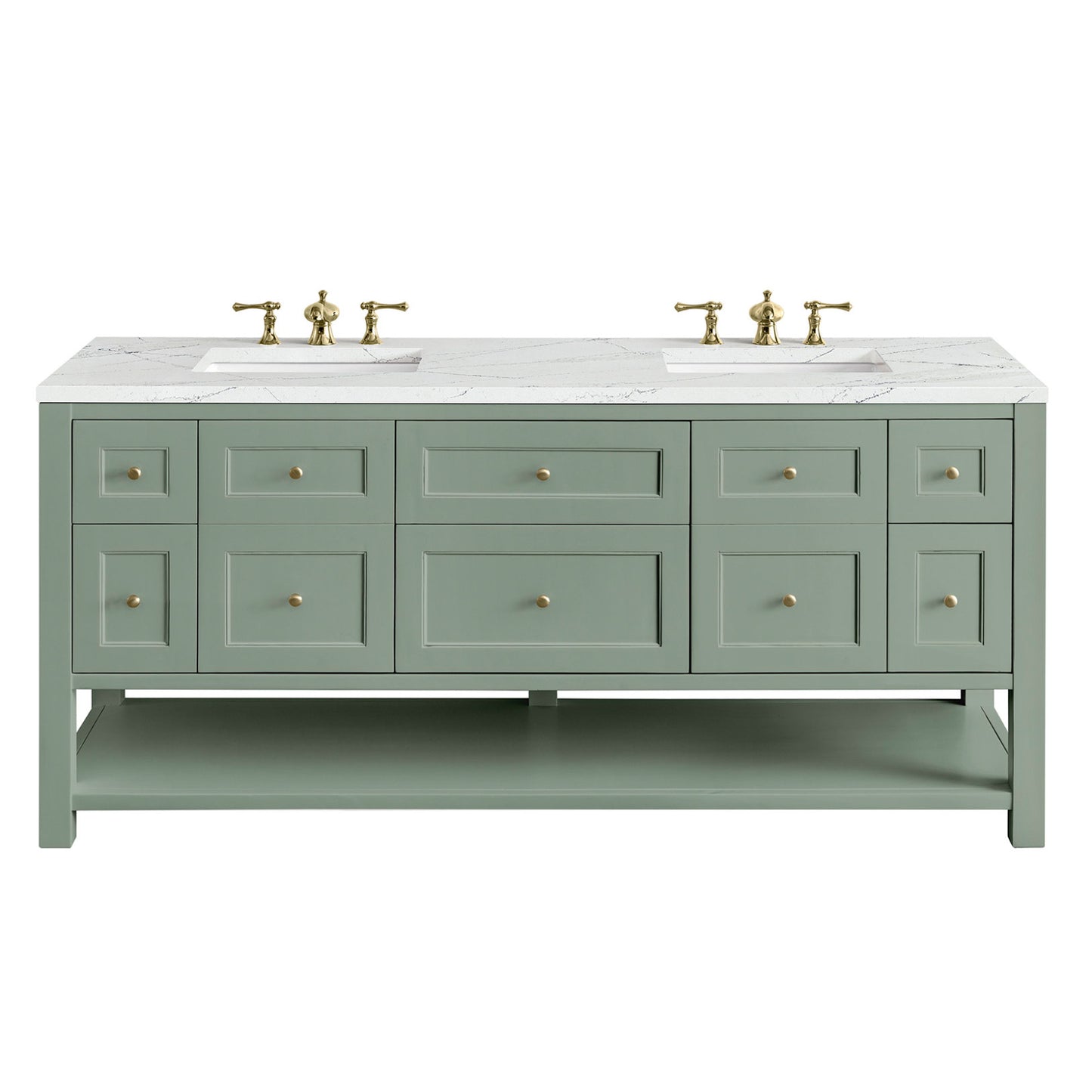 Breckenridge 72' Bathroom Vanity in Smokey Celadon by James Martin Vanities