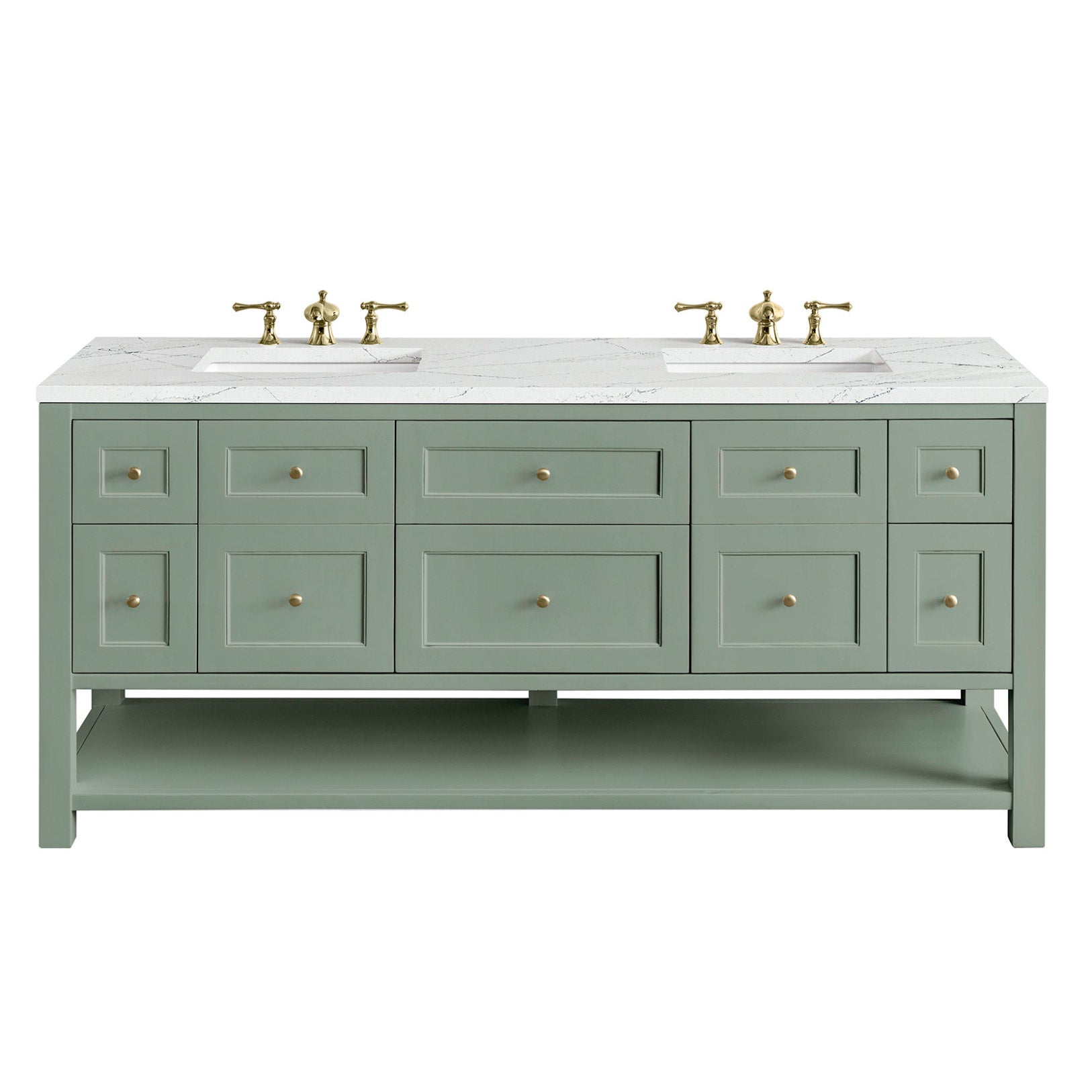 Breckenridge 72' Bathroom Vanity in Smokey Celadon by James Martin Vanities