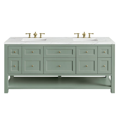 Breckenridge 72' Bathroom Vanity in Smokey Celadon by James Martin Vanities