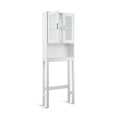 Yardi Yard Over the Toilet Bathroom Storage Cabinet with Adjustable Shelf, Bathroom Organizers and Storage