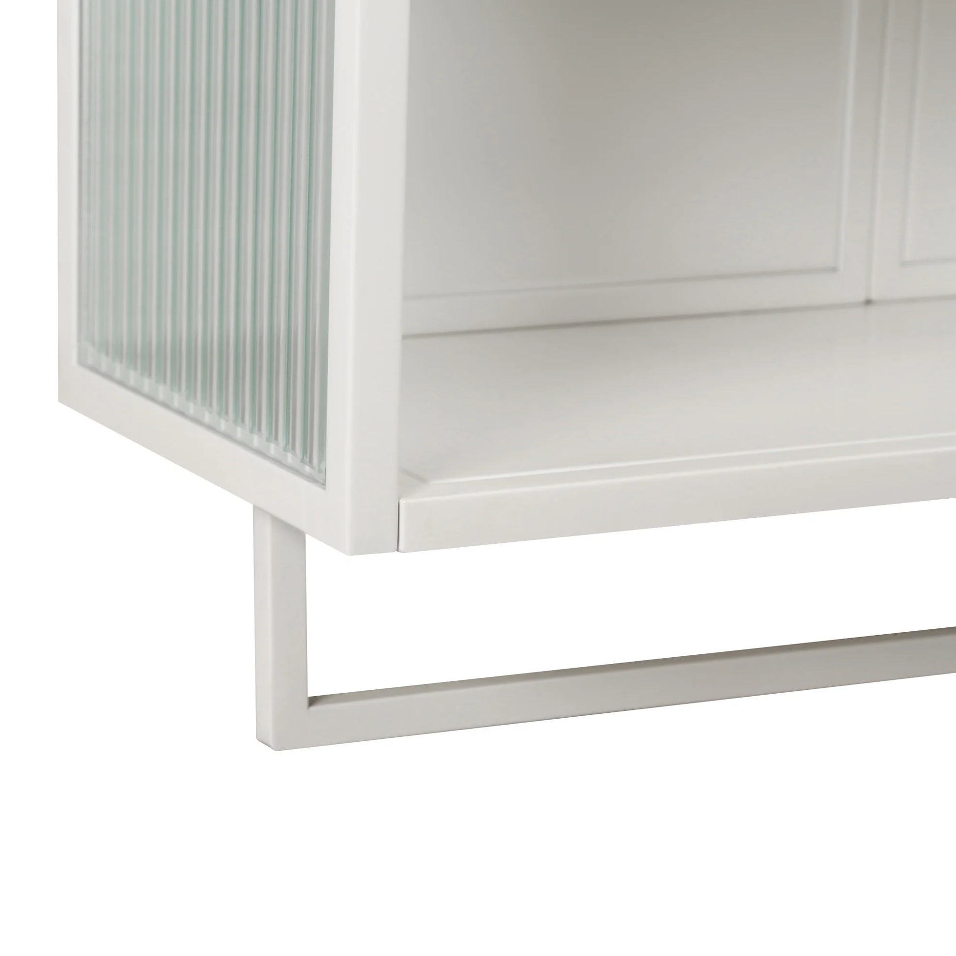 Bathroom Wall Cabinet, Over The Toilet Storage Cabinet with Open Shelf & Towel Rack, Bathroom Cabinet Wall Mount in Metal, Medicine Cabinets for Bathroom, Living Room, Laundry Room, White