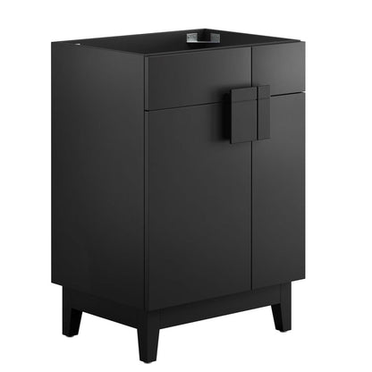 Vanity Cabinet (Sink not included), Walnut, Melamine Wood , Hotel Bedroom Bathroom, Modern Contemporary HB36062