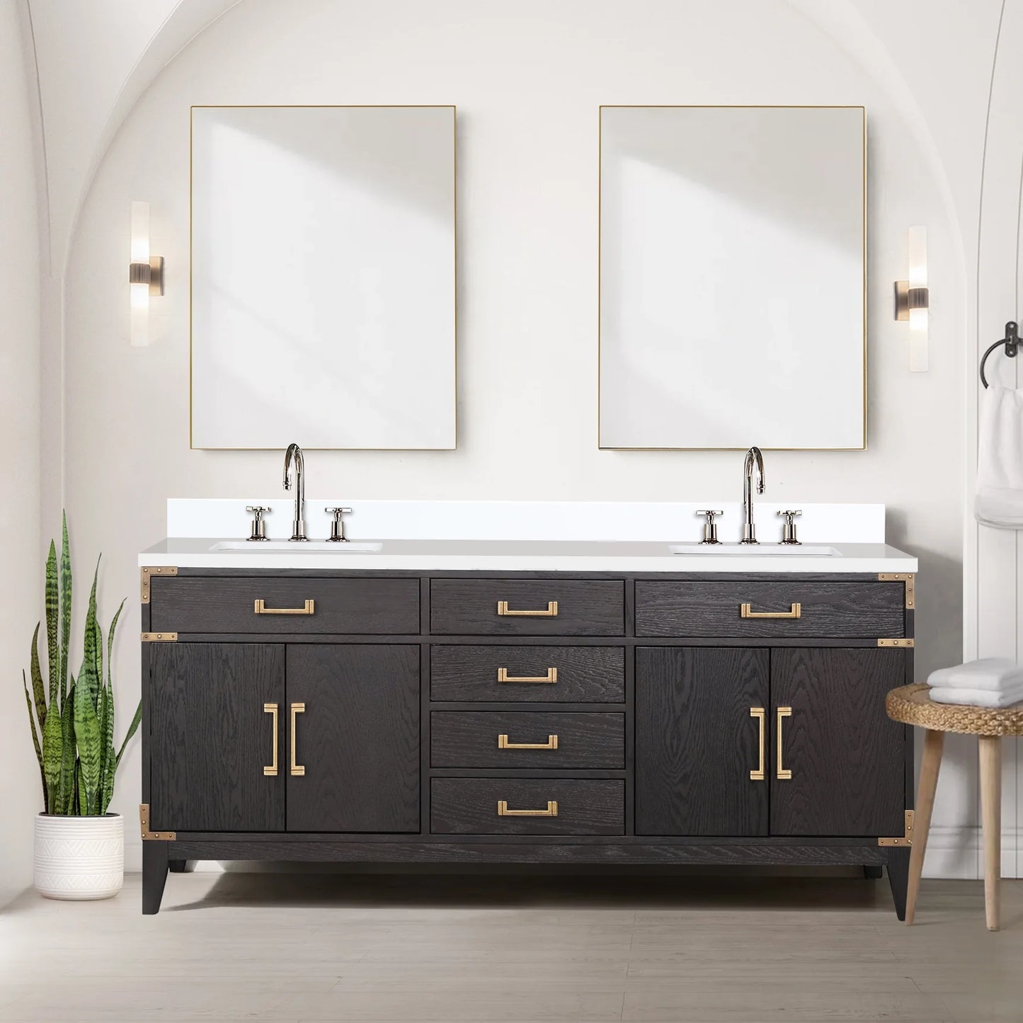 Laurel 20 in W x 18 in D Grey Oak Single Bath Vanity and Acrylic Top