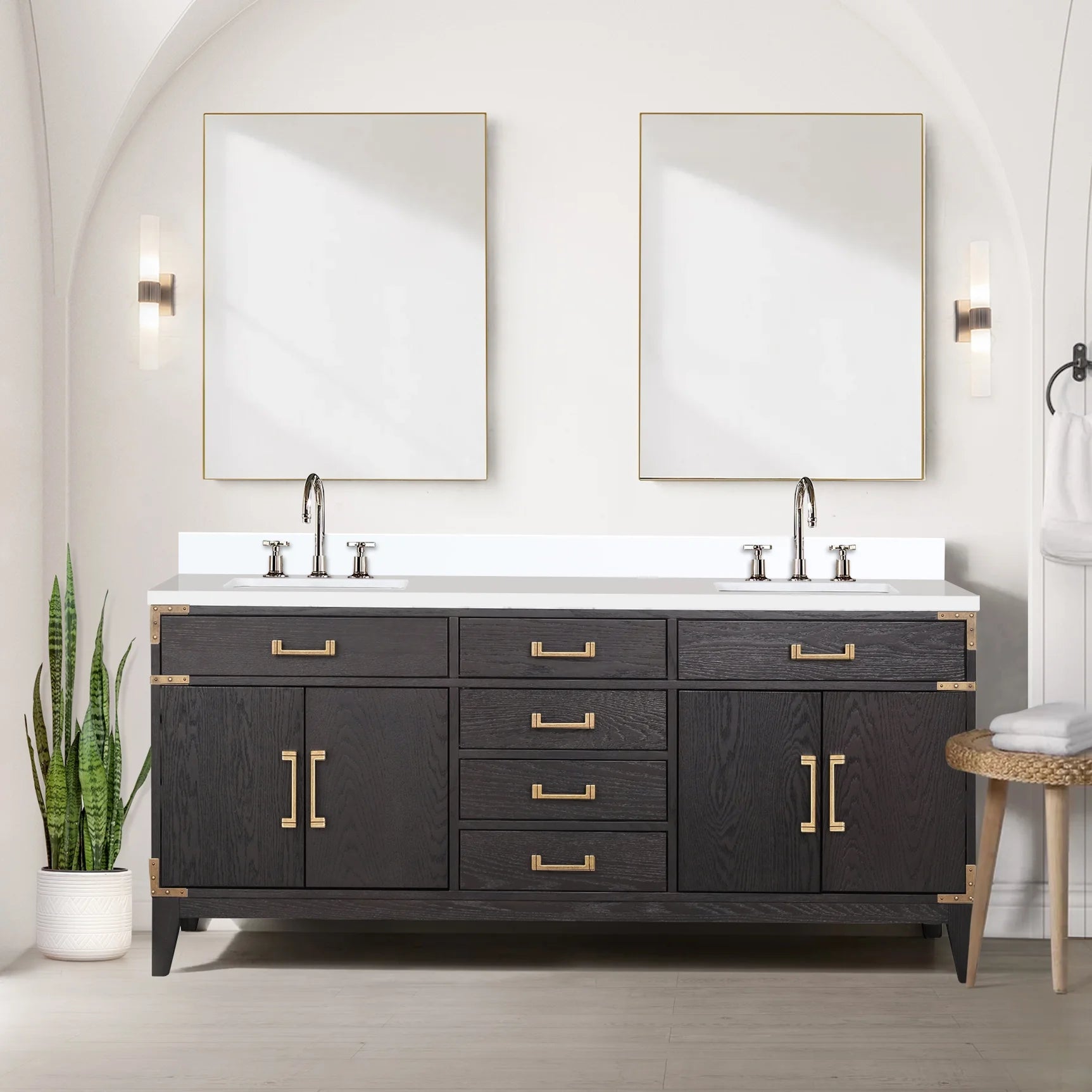 Laurel 20 in W x 18 in D Grey Oak Single Bath Vanity and Acrylic Top