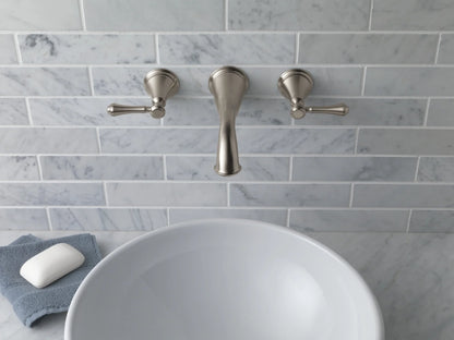 Delta Cassidy Two Handle Wall-Mount Bathroom Faucet Trim in Chrome (Valve Not Included) T3597LF-WL