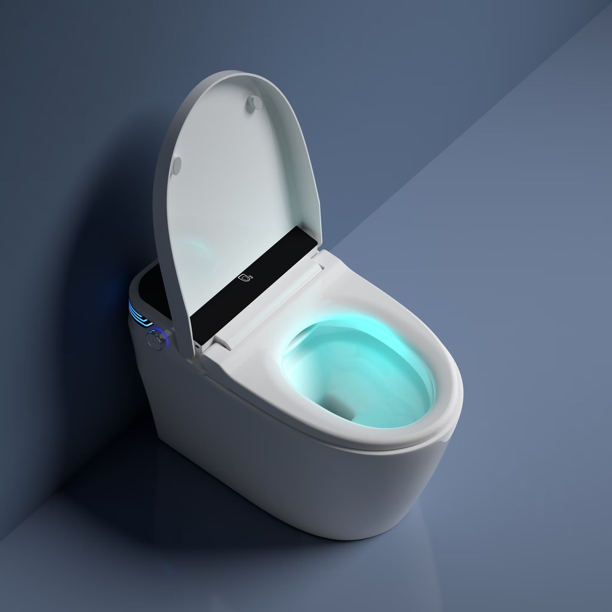Teekyooly Smart Toilet,One Piece Bidet Toilet for Bathrooms,Modern Elongated Toilet with Warm Water, Foot Sensor Operation, Heated Bidet Seat,Electric Tankless Toilets with LED Display