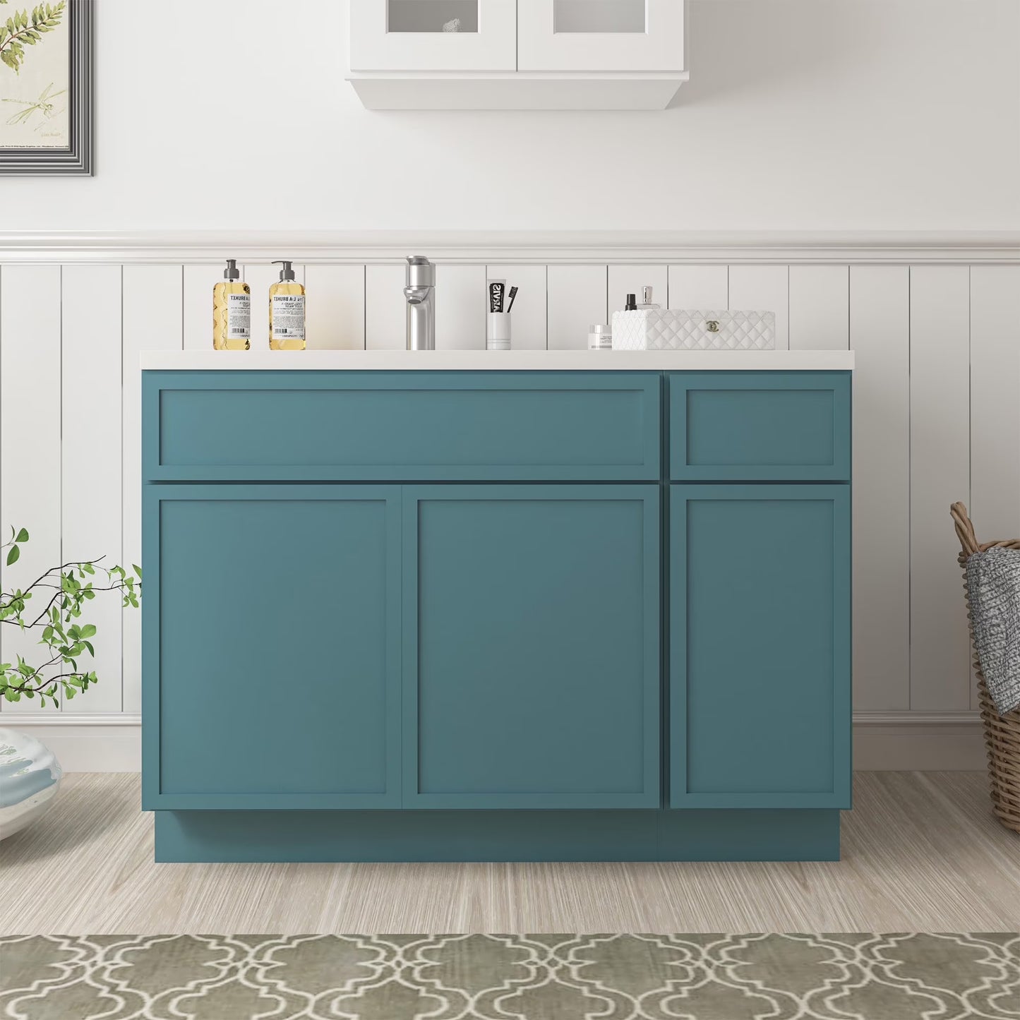 45 in. W x 21 in. D x 32.5 in. H Bath Vanity Cabinet without Top in Brown
