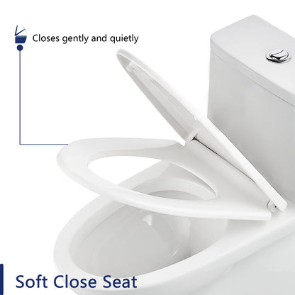 DeerValley Ursa DV-1F52677 Elongated One-Piece Toilet Ceramic 0.8/1.28 GPF Dual Flush Bathroom Toilets