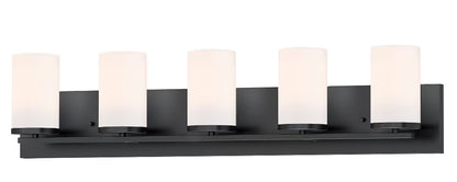 10285SWBK-Maxim Lighting-Lateral - 5 Light Bath Vanity-7.63 Inches Tall and 33.5 Inches Wide-Black Finish