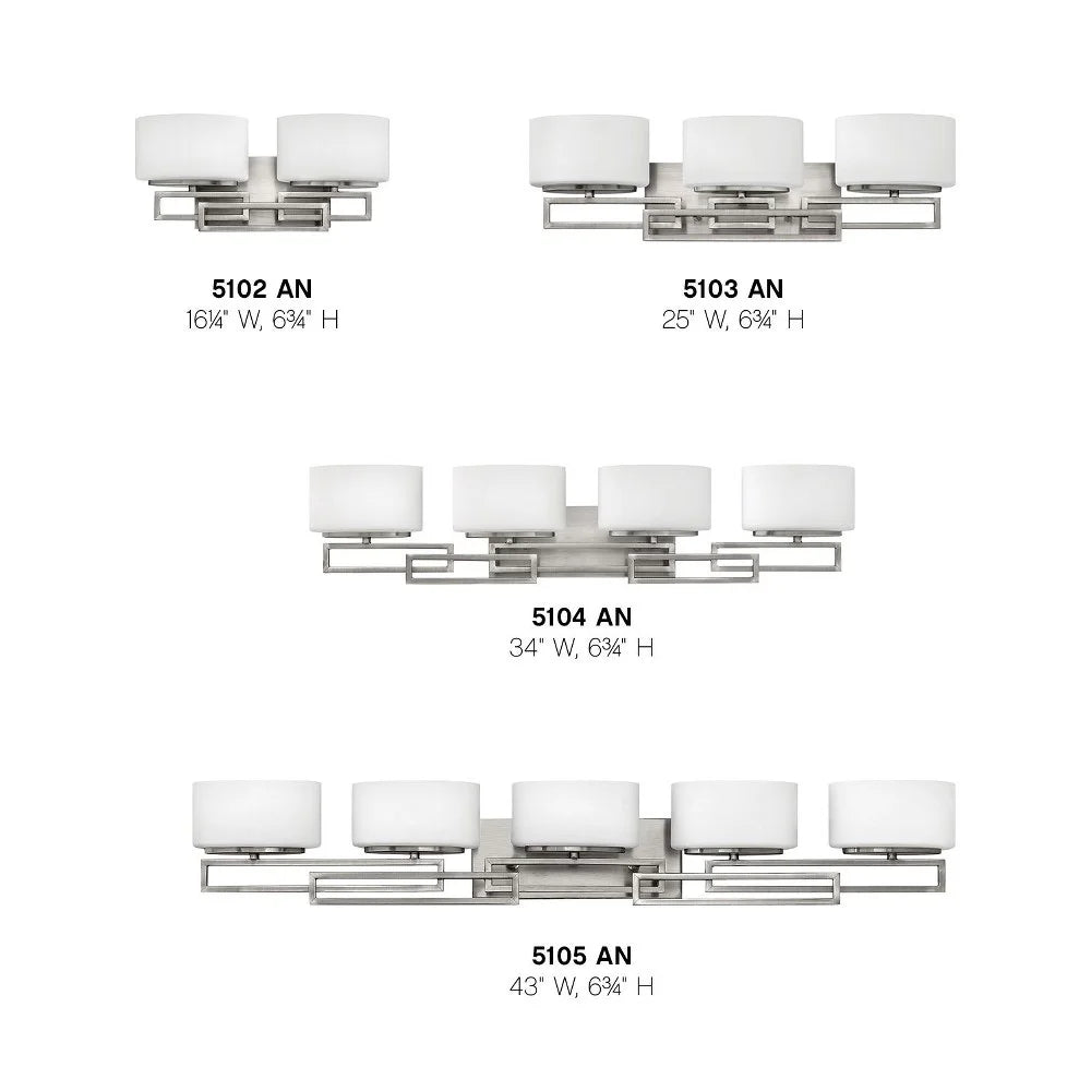 5102BR-Hinkley Lighting-Lanza - 2 Light Bath Vanity in Transitional Style - 16.25 Inches Wide by 6.75 Inches High-Brushed Bronze Finish-Halogen