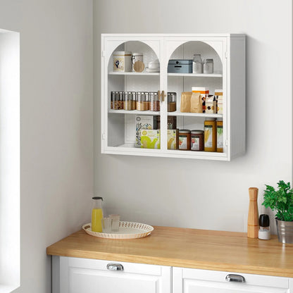 GymChoice Bathroom Wall Cabinet, White, 9.06''
